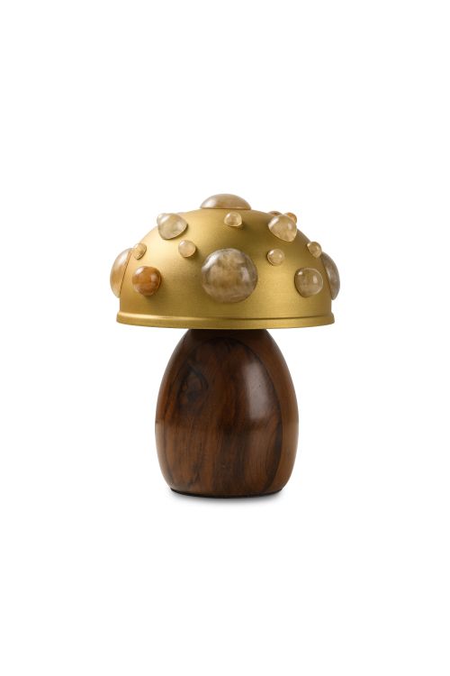 Luminária Mini Cogumelo Precioso Dourado